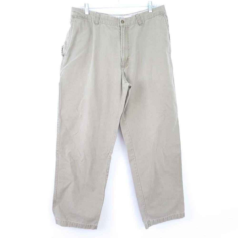 Columbia Pants Size 36 Tan Hiking Outdoors Cotton, Zipper Pocket, Tan Beige
